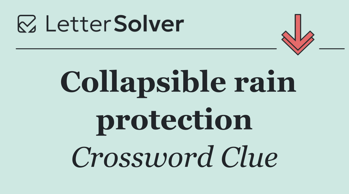 Collapsible rain protection