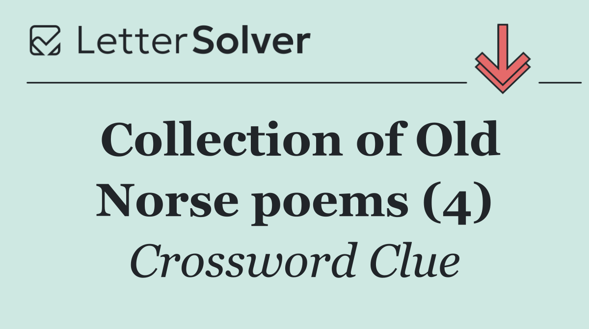 Collection of Old Norse poems (4)