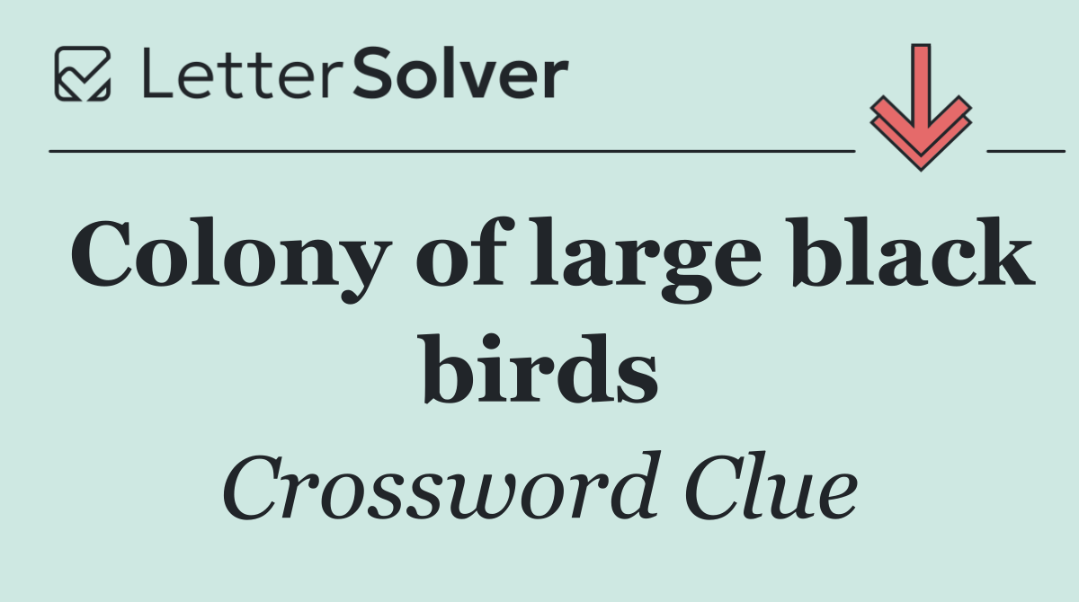 Colony of large black birds