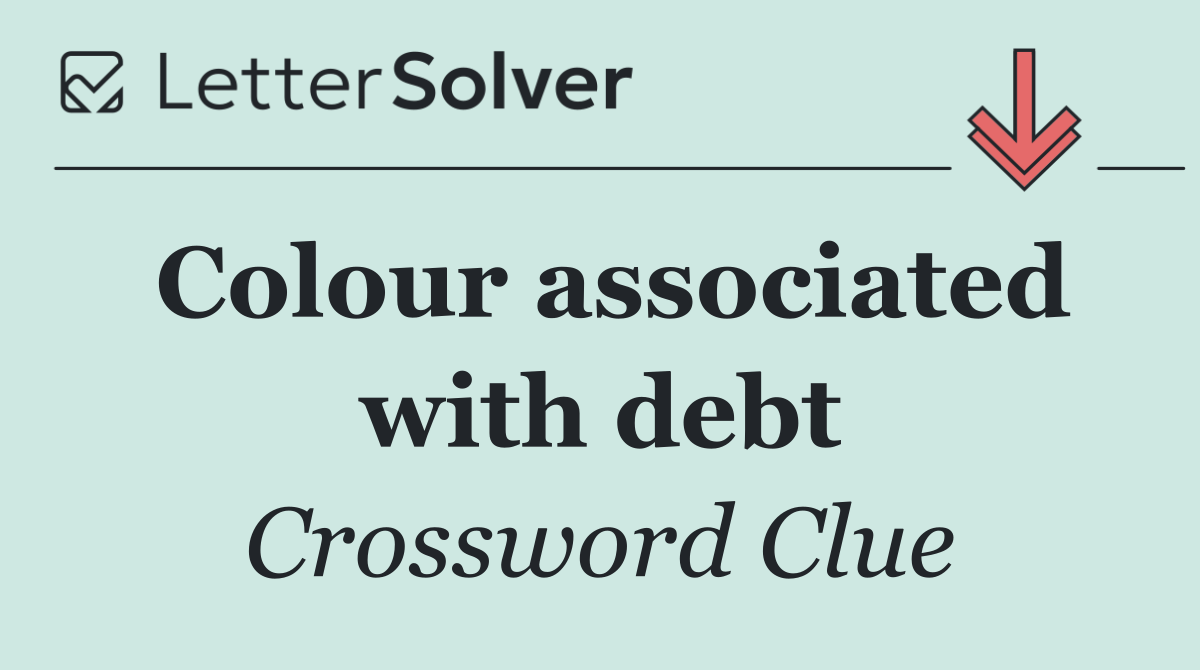Colour associated with debt
