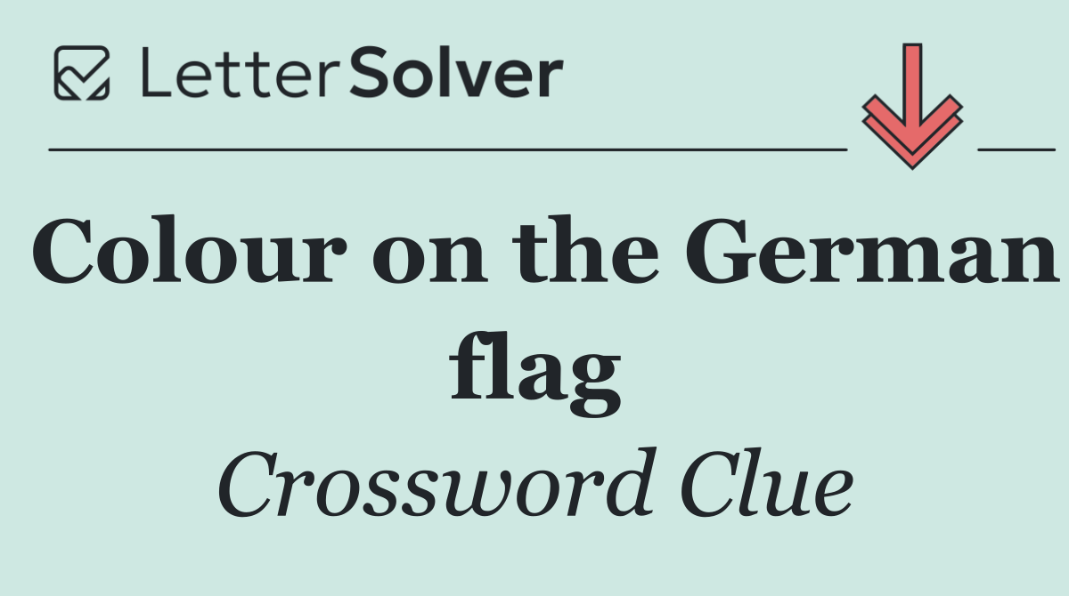 Colour on the German flag