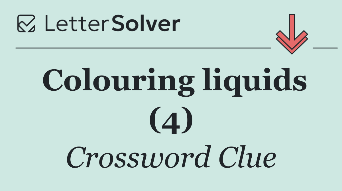 Colouring liquids (4)
