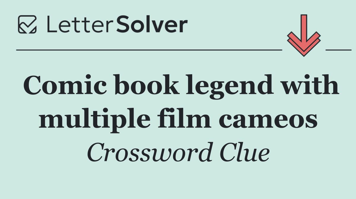 Comic book legend with multiple film cameos