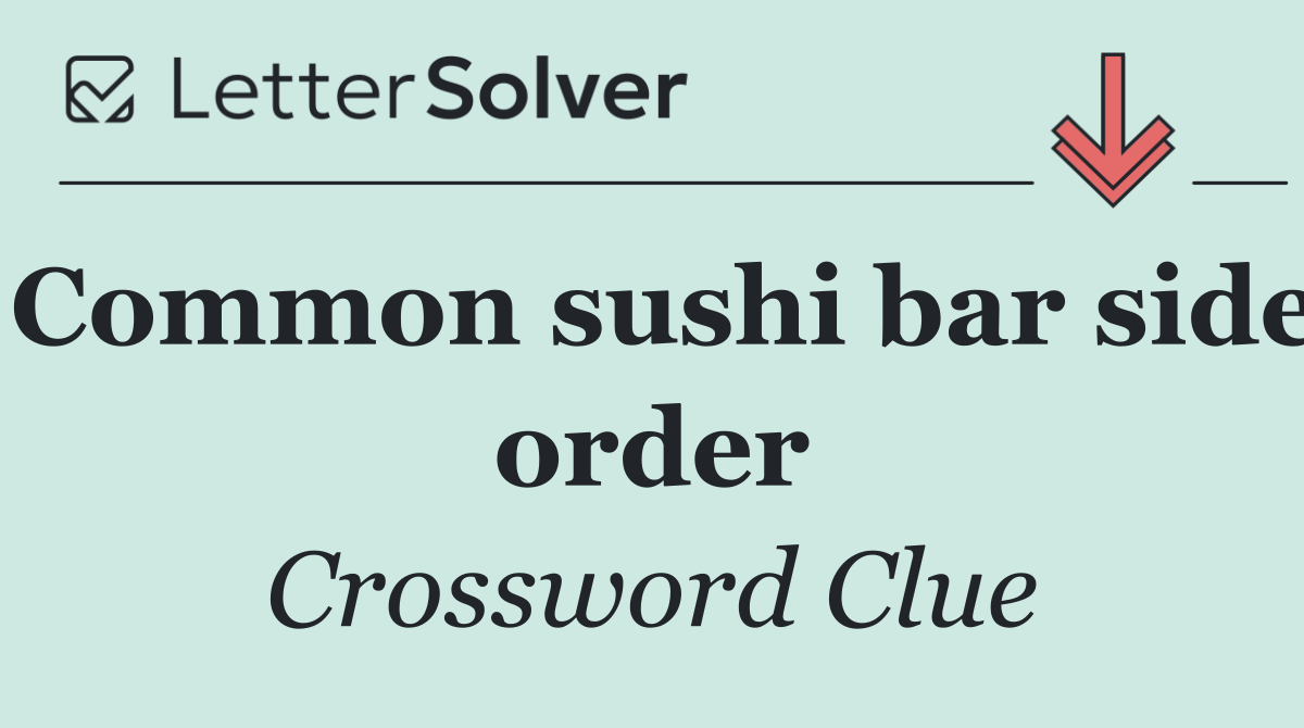 Common sushi bar side order