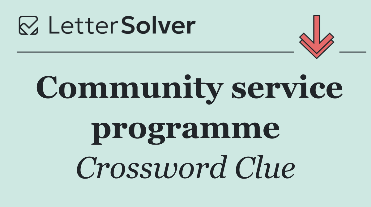 Community service programme