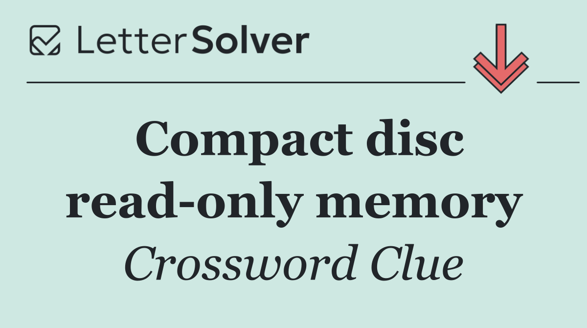 Compact disc read only memory