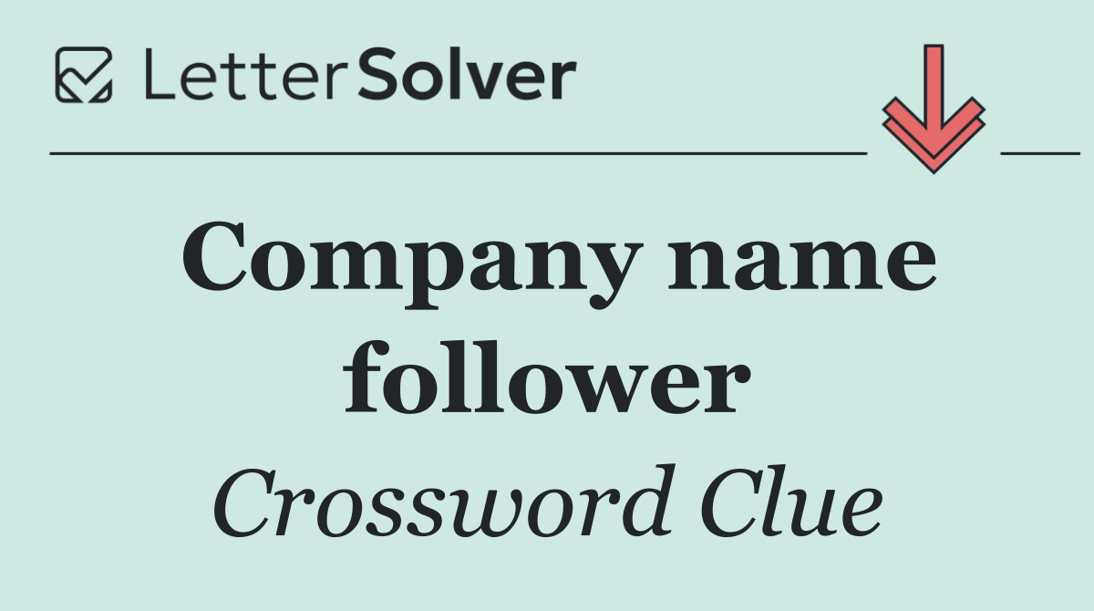 Company name follower