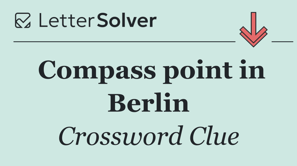 Compass point in Berlin