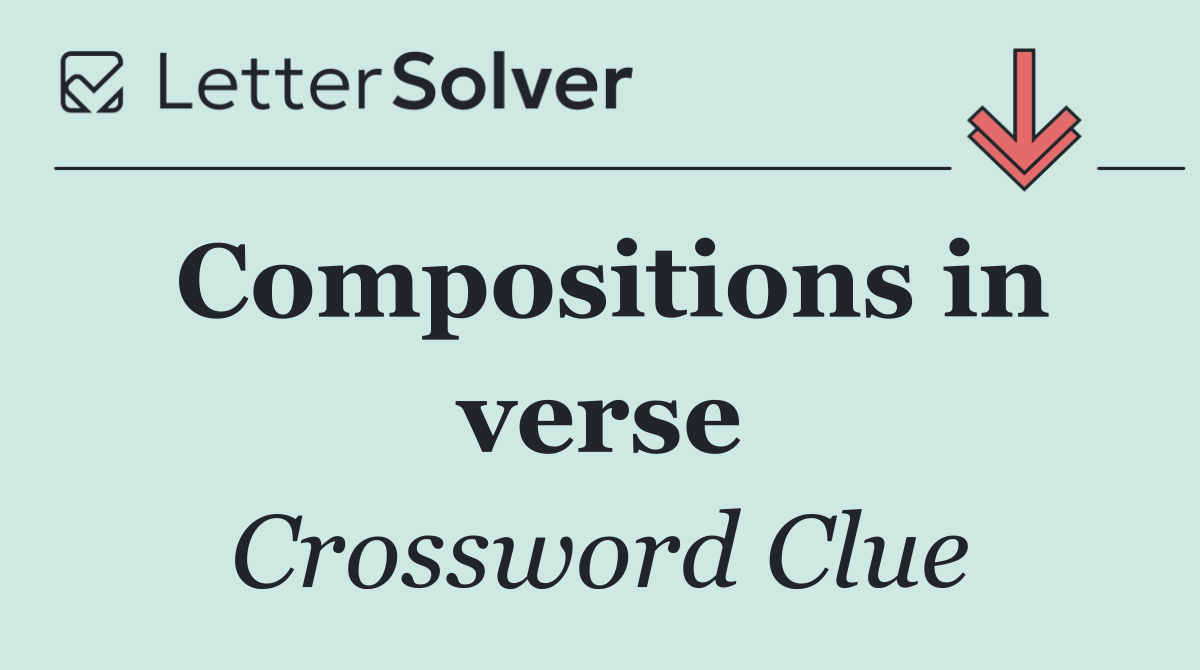 Compositions in verse