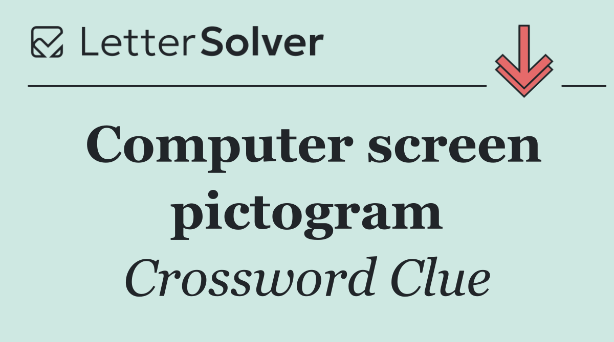 Computer screen pictogram