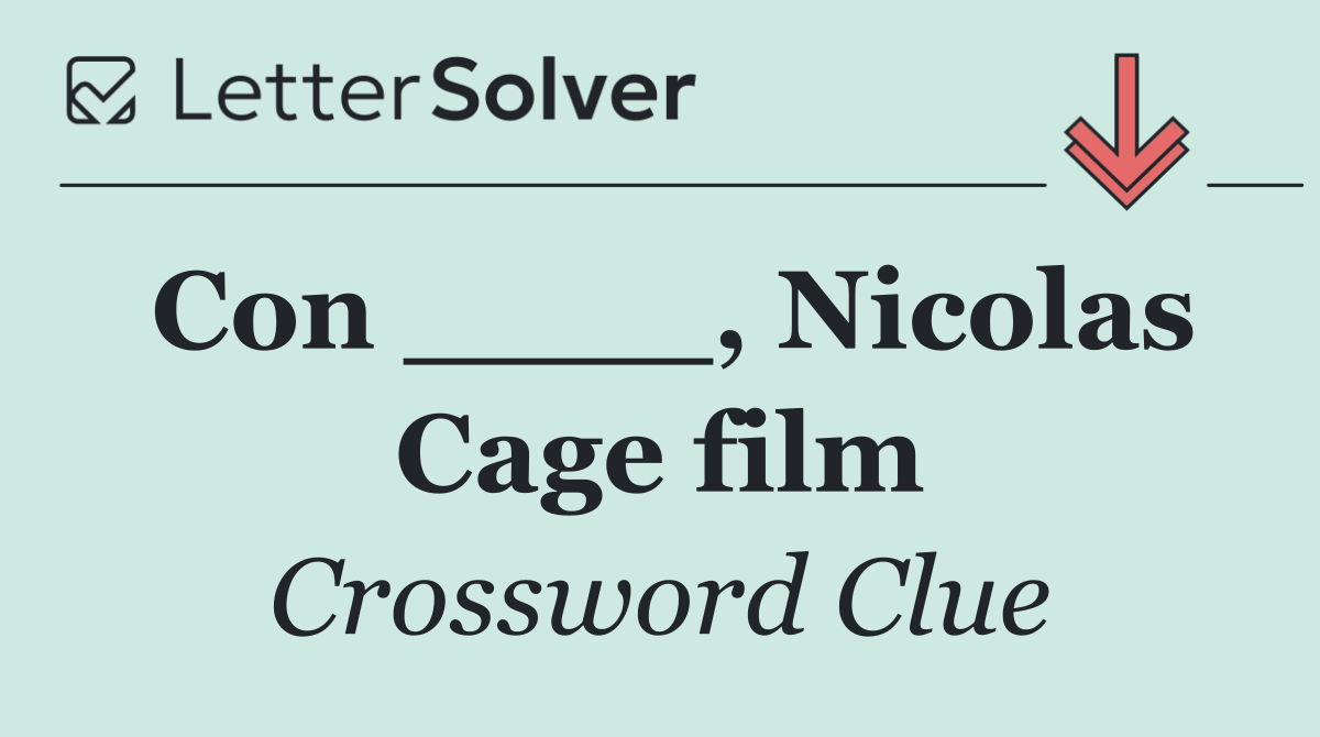 Con ____, Nicolas Cage film