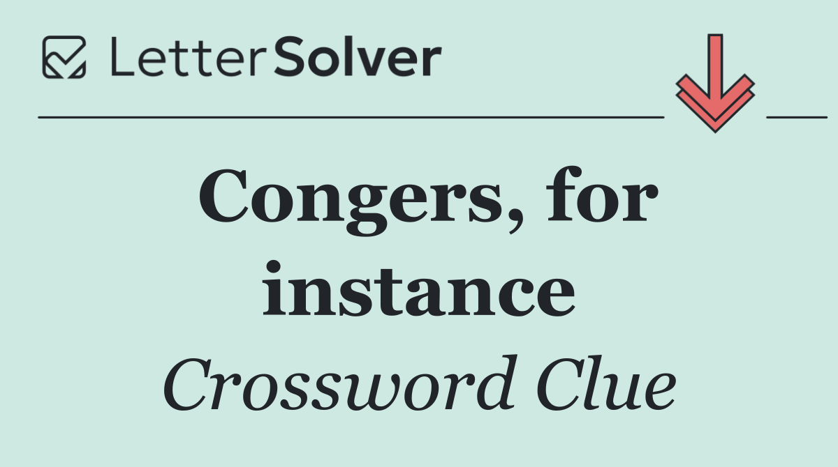 Congers, for instance