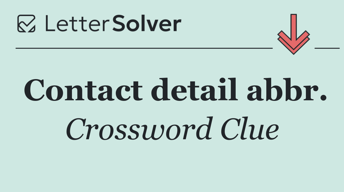 Contact detail abbr.