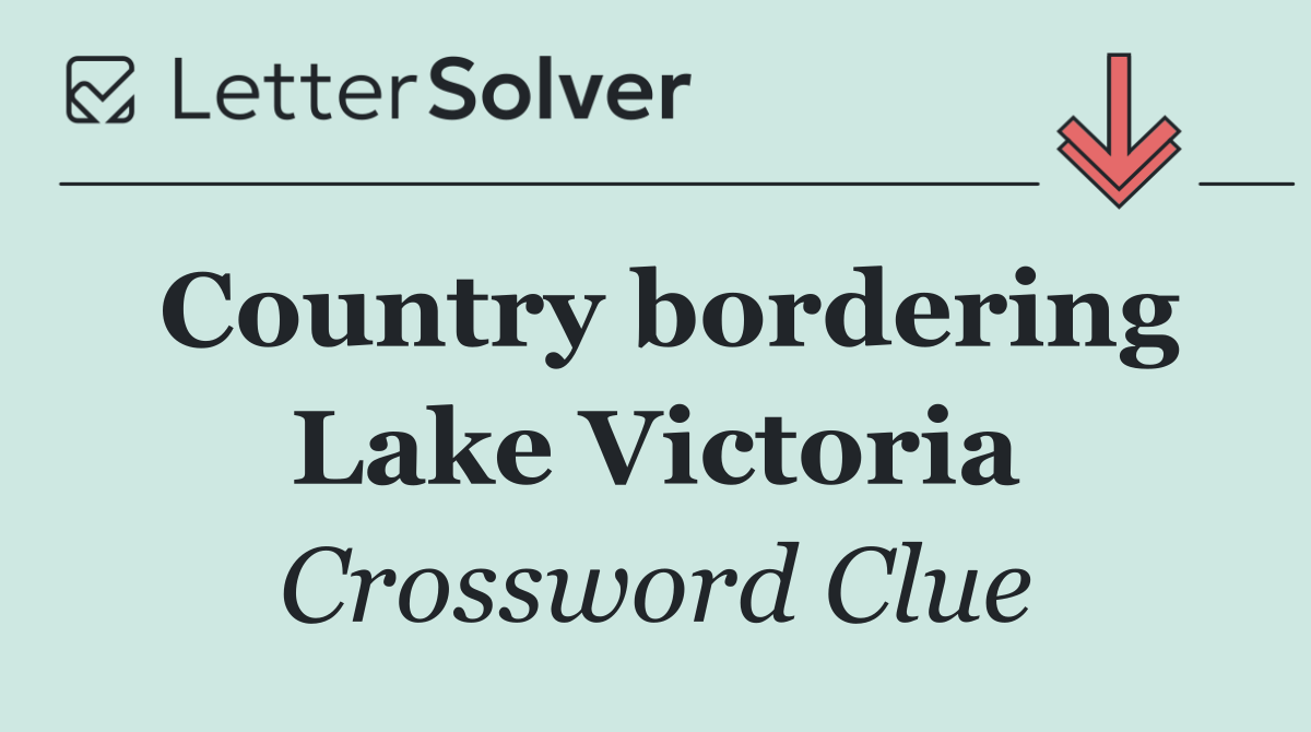 Country bordering Lake Victoria
