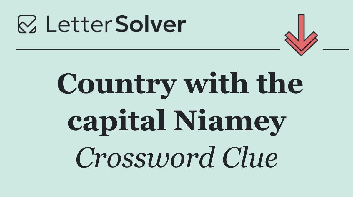 Country with the capital Niamey
