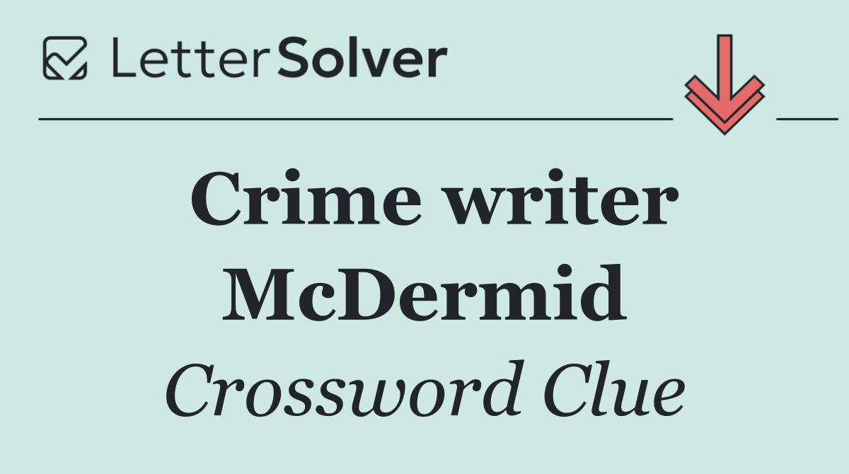 Crime writer McDermid