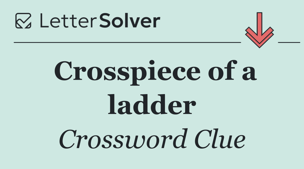 Crosspiece of a ladder