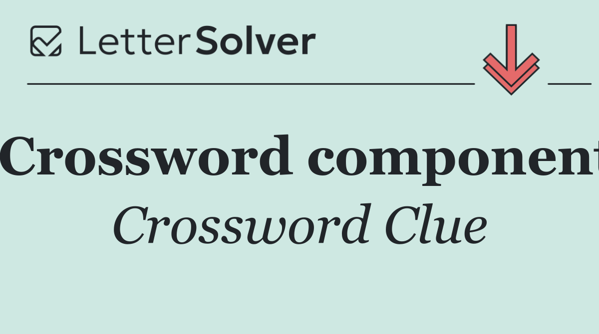 Crossword component