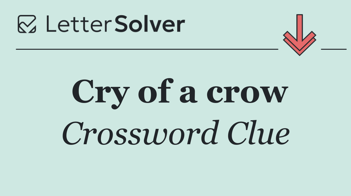 Cry of a crow