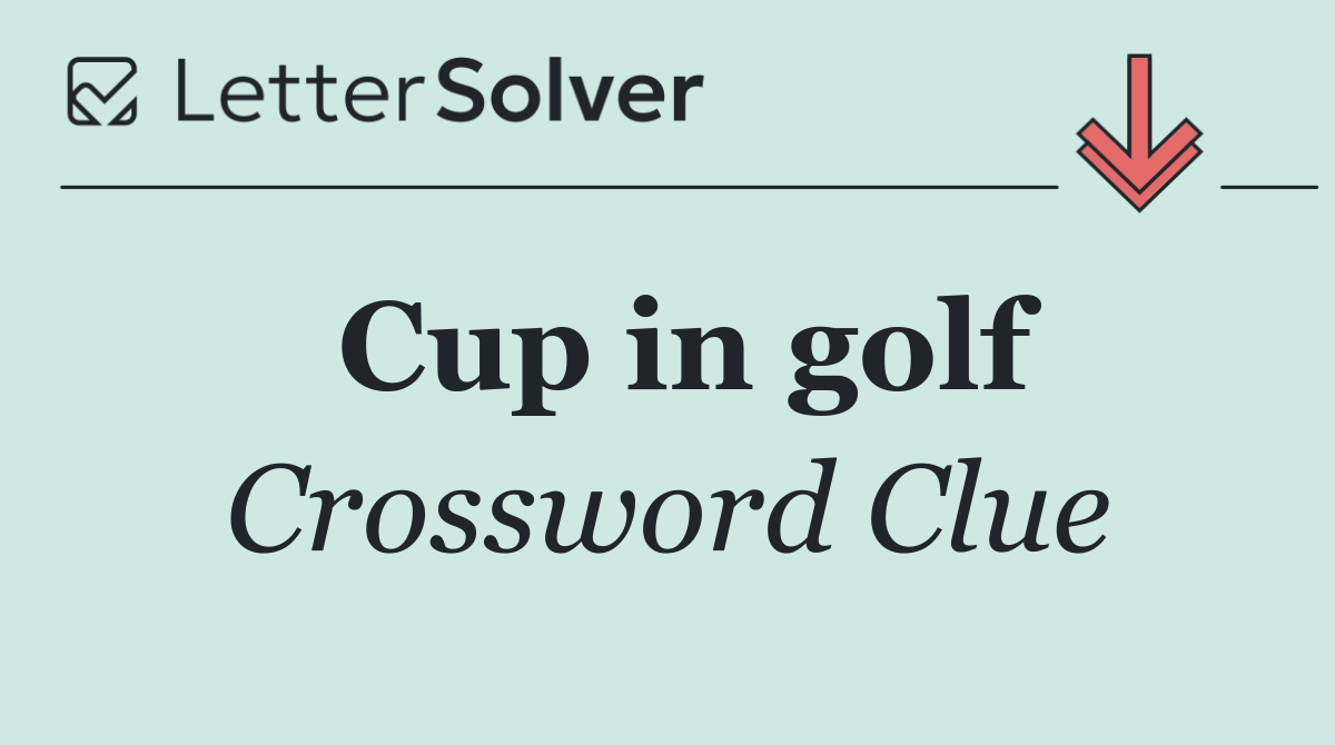 Cup in golf