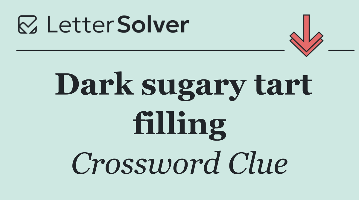 Dark sugary tart filling
