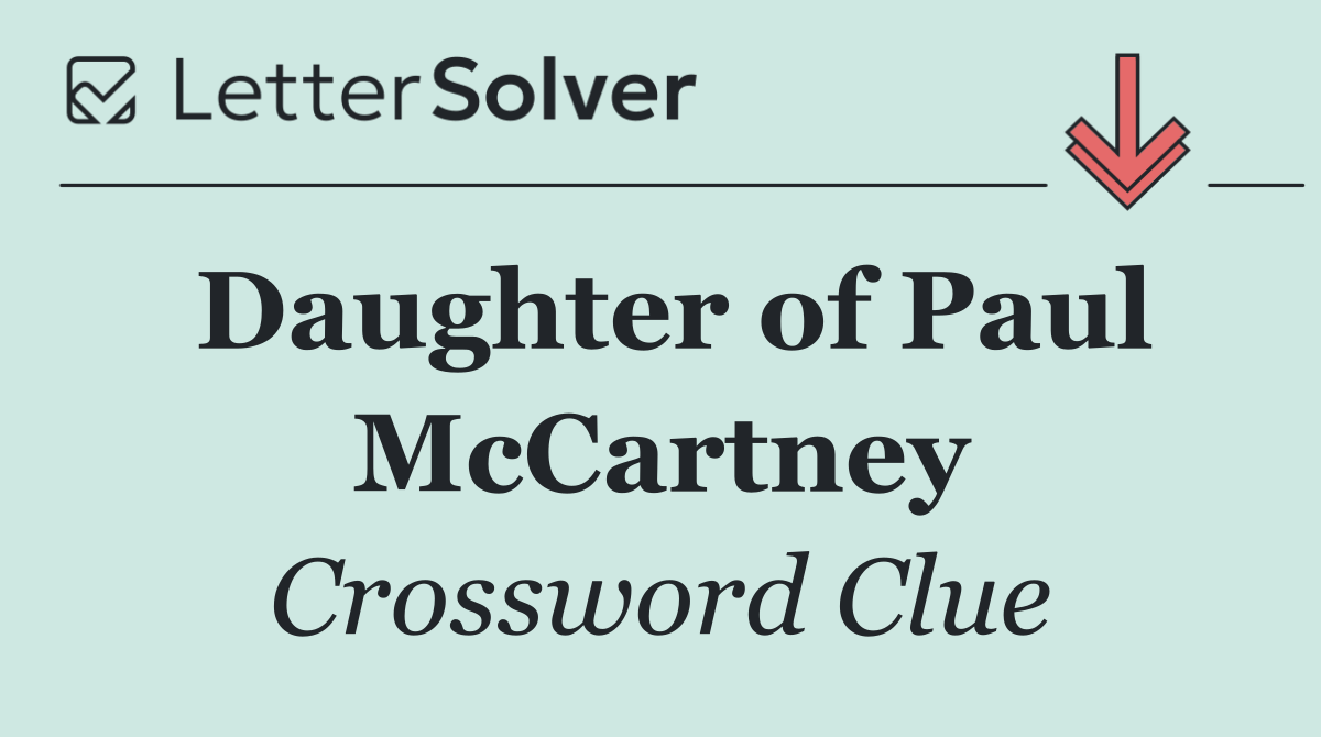Daughter of Paul McCartney