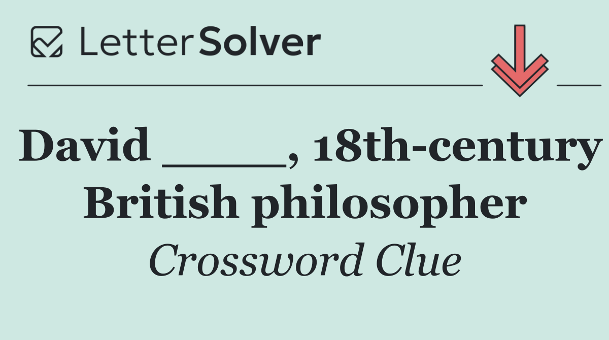 David ____, 18th century British philosopher