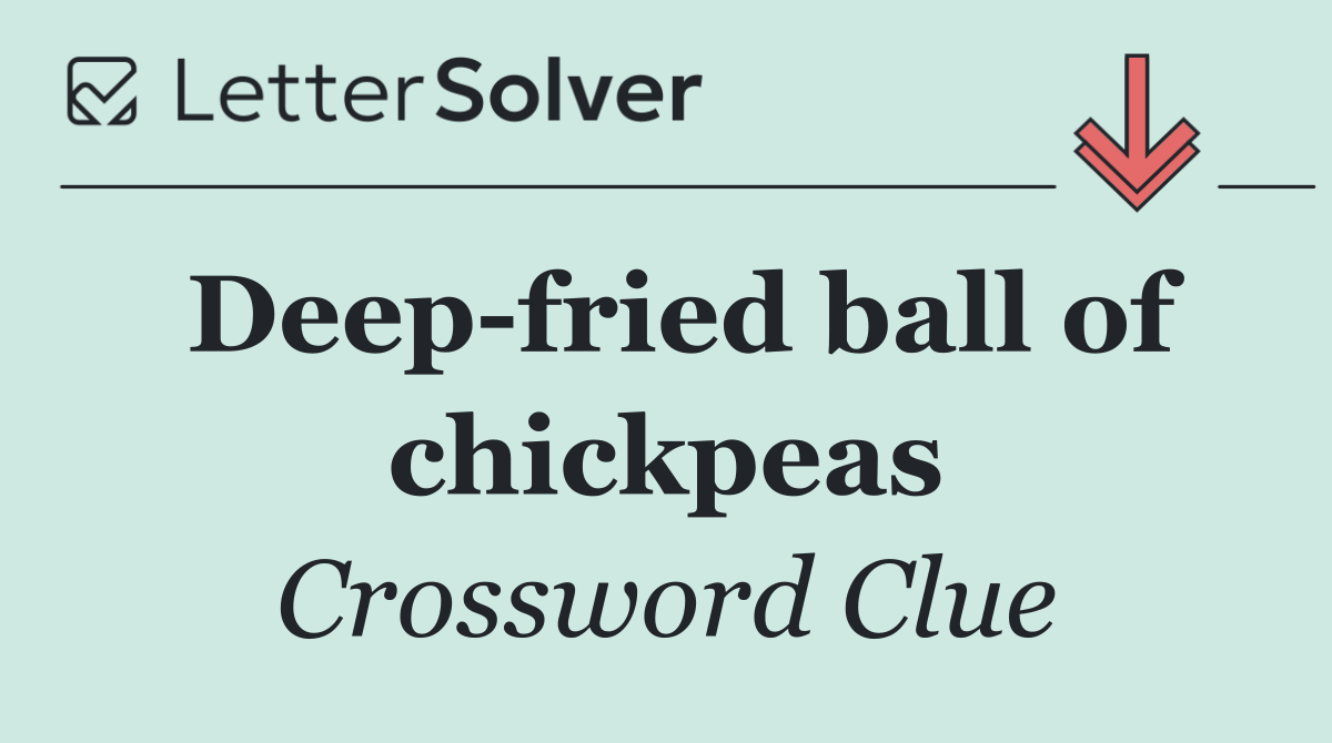 Deep fried ball of chickpeas