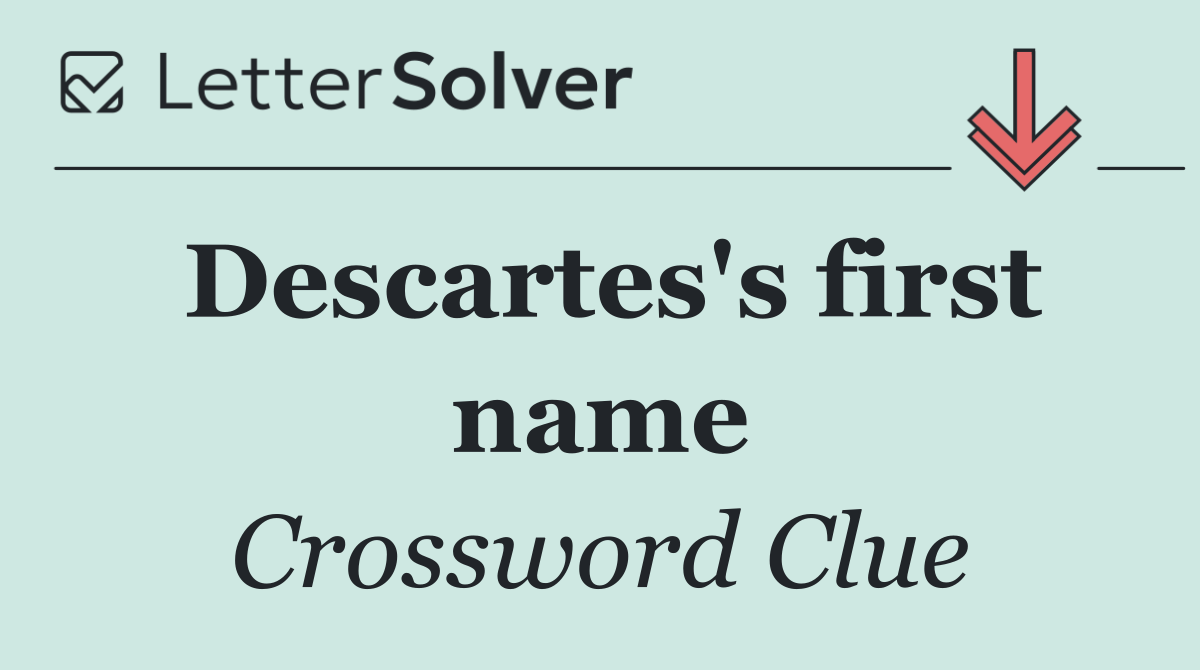 Descartes's first name