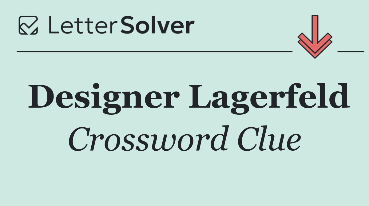 Designer Lagerfeld