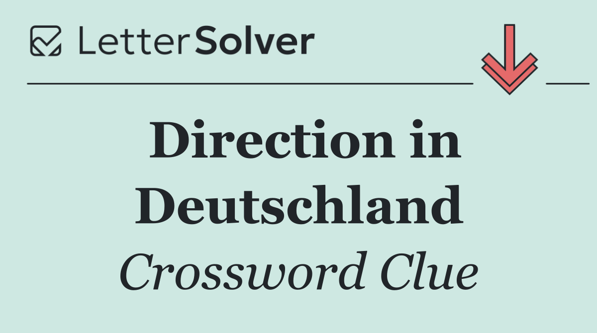 Direction in Deutschland