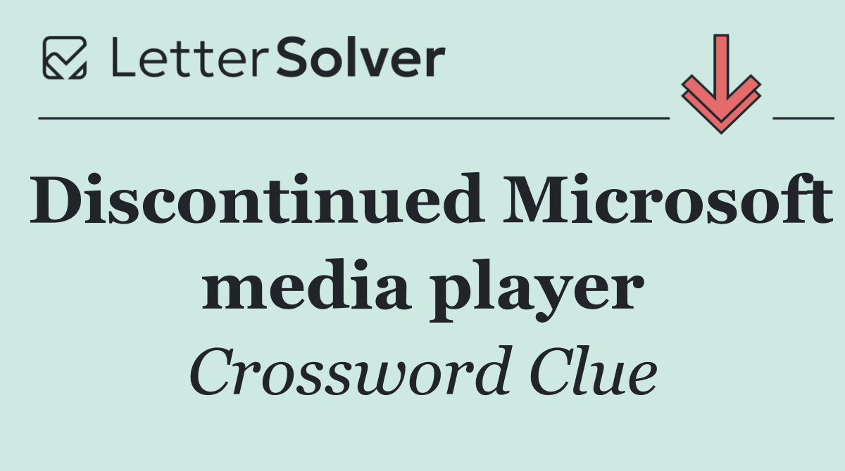 Discontinued Microsoft media player