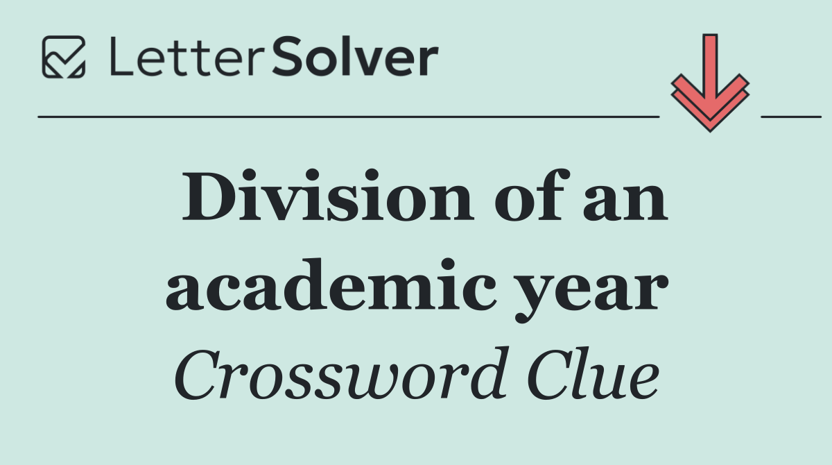 Division of an academic year