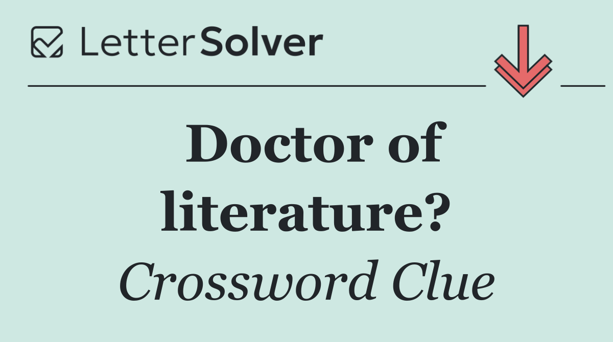 Doctor of literature?