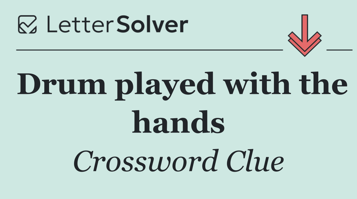 Drum played with the hands