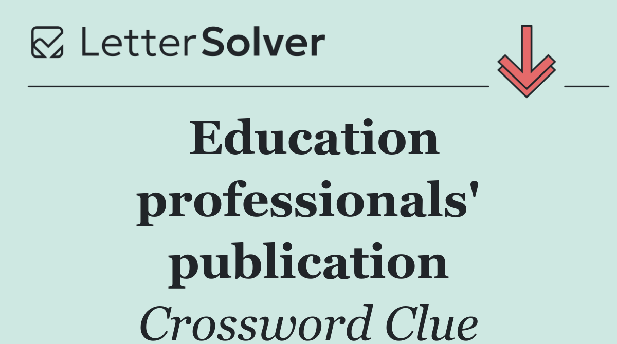 Education professionals' publication