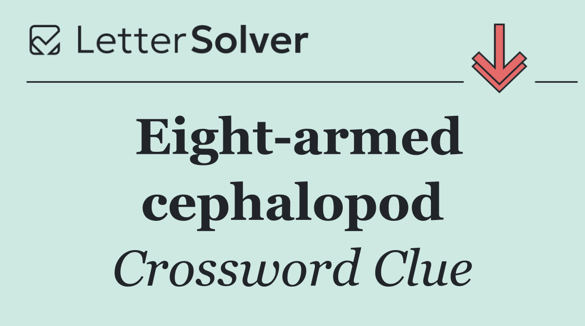 Eight armed cephalopod