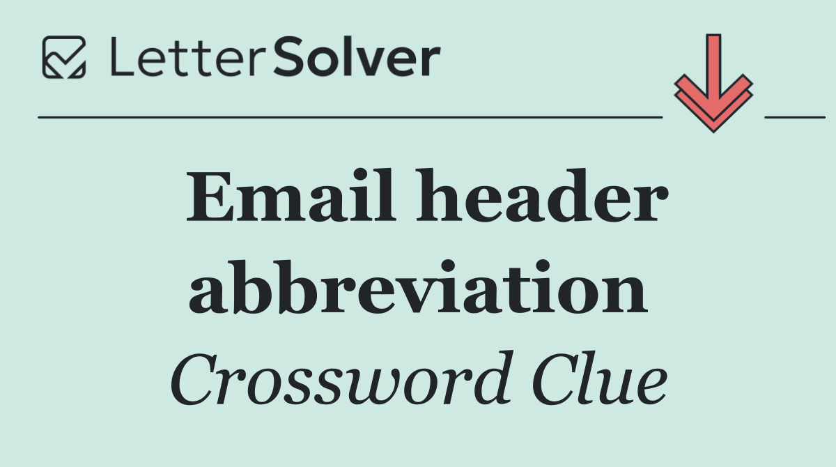 Email header abbreviation