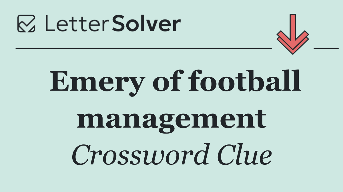 Emery of football management