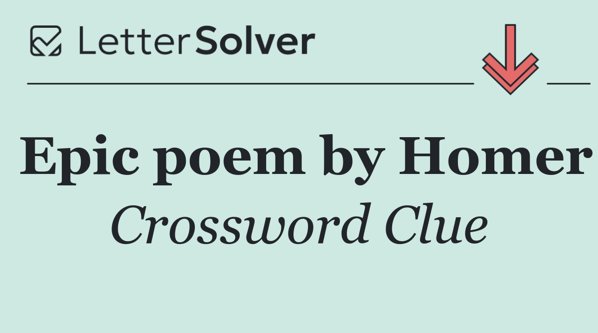 Epic poem by Homer