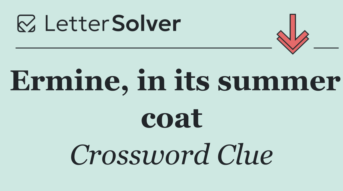 Ermine, in its summer coat