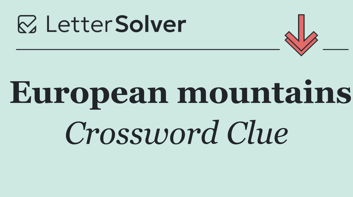 European mountains