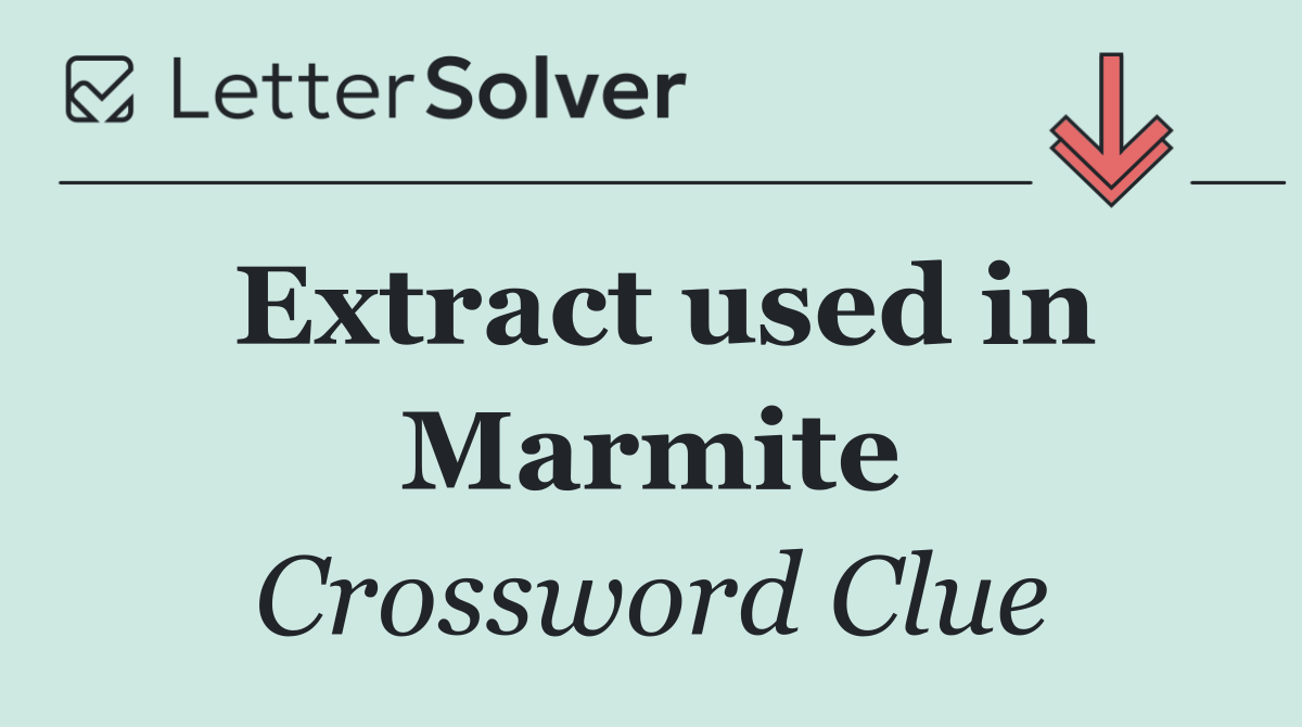 Extract used in Marmite