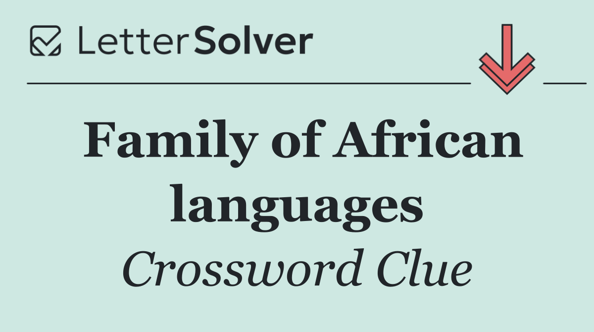 Family of African languages