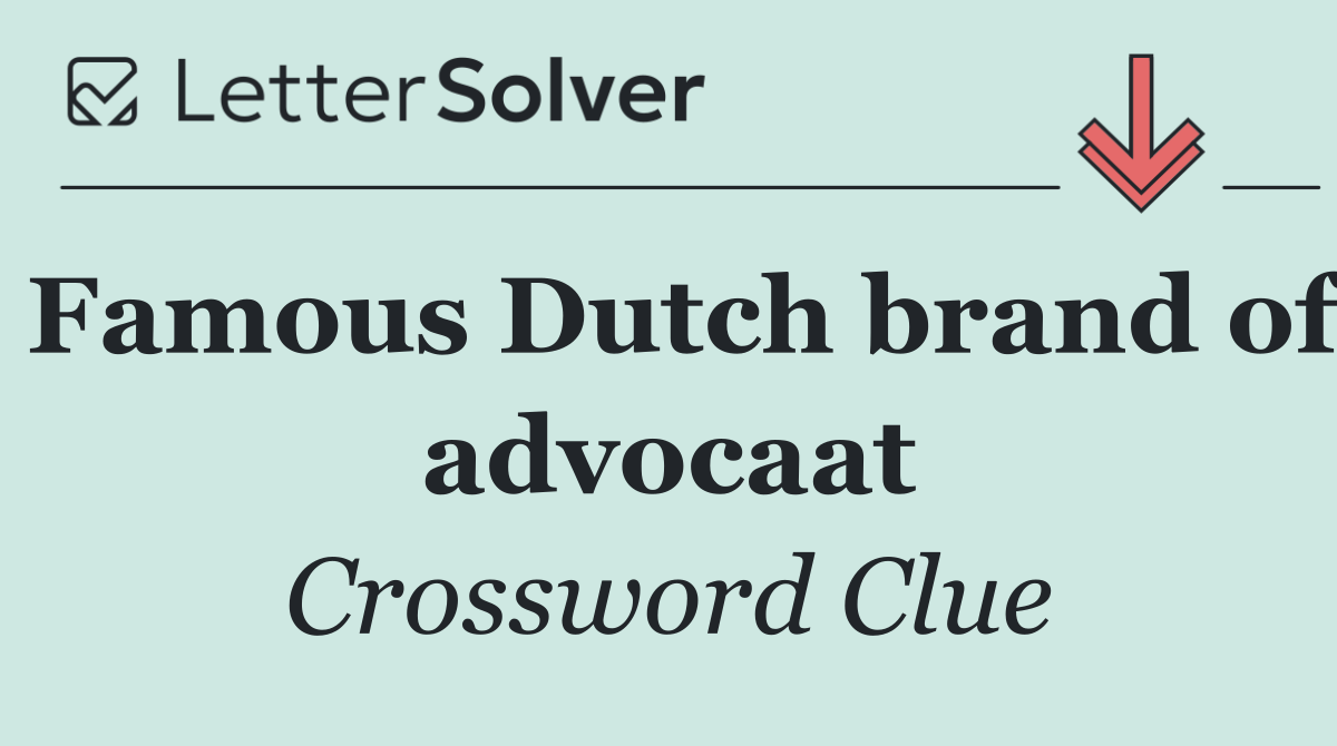 Famous Dutch brand of advocaat