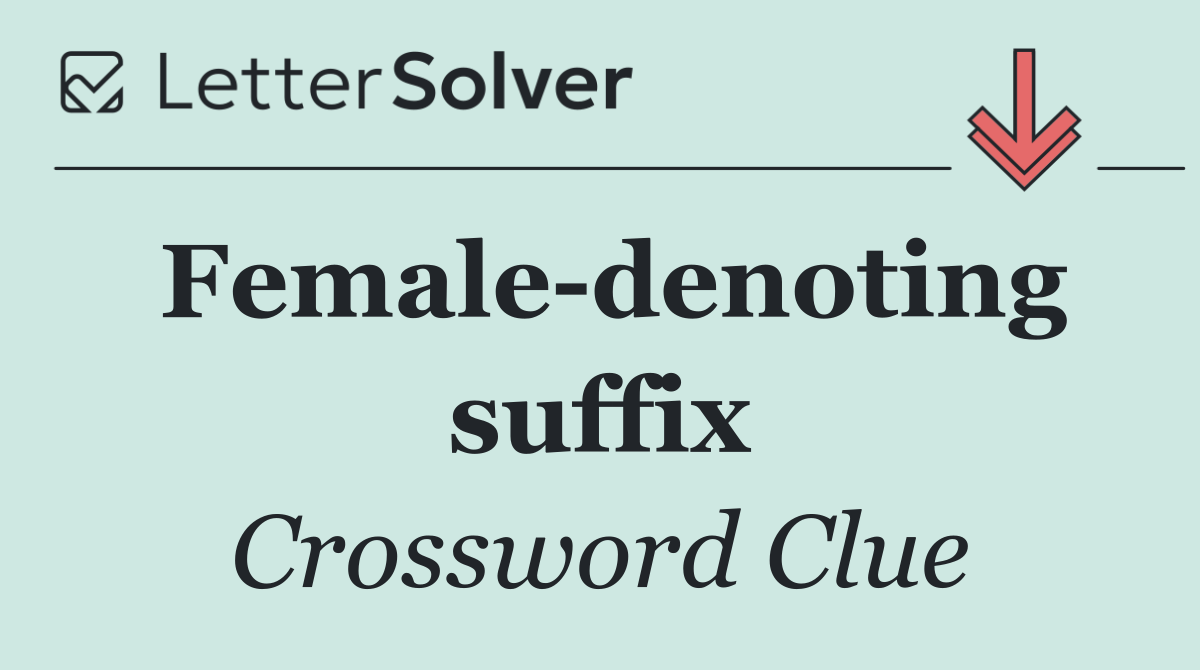 Female denoting suffix