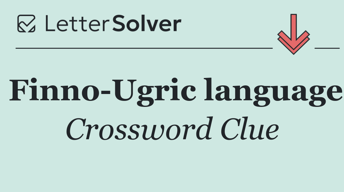 Finno Ugric language