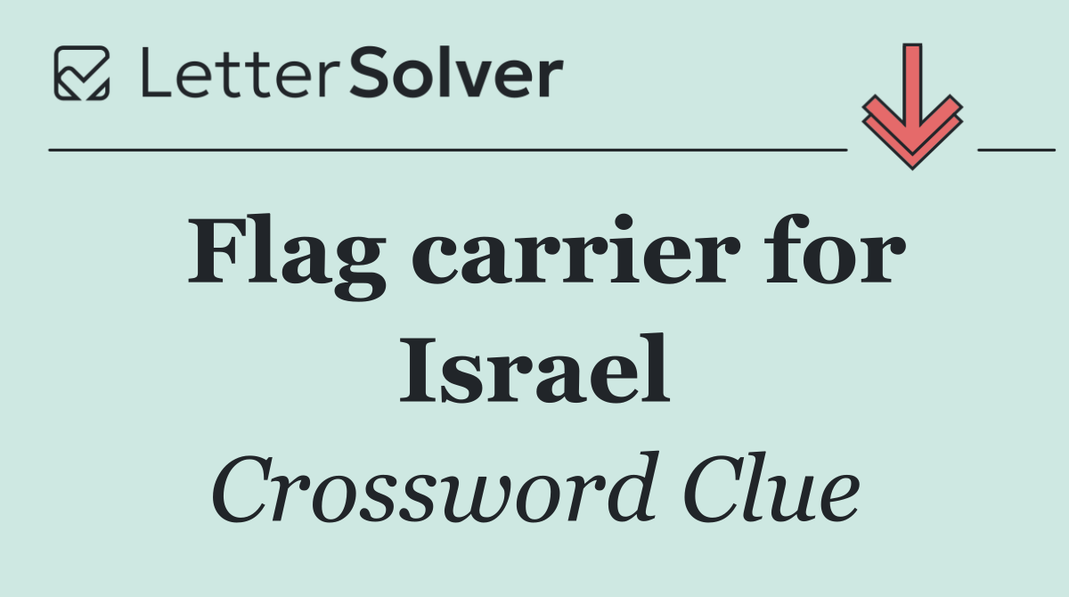 Flag carrier for Israel