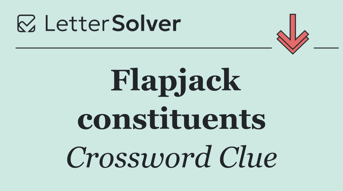 Flapjack constituents