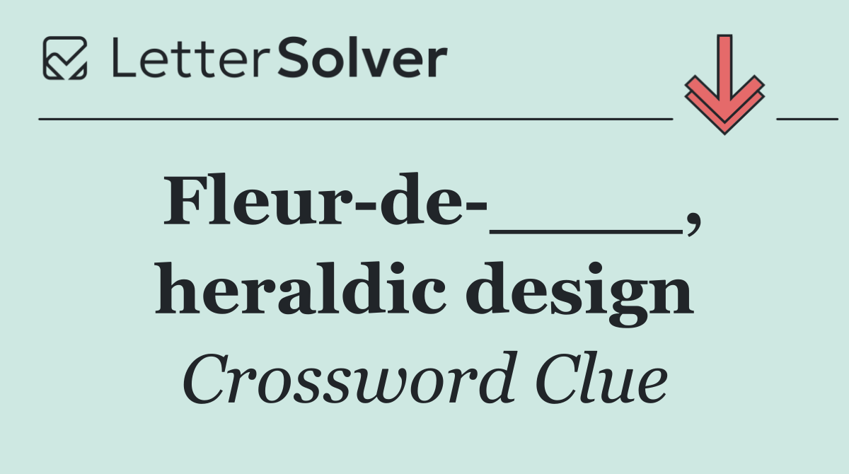 Fleur de ____, heraldic design